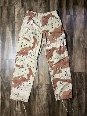 US 6 Color Desert Storm Chocolate Chip Camo BDU Pants Trousers XS Short 1990 EUC